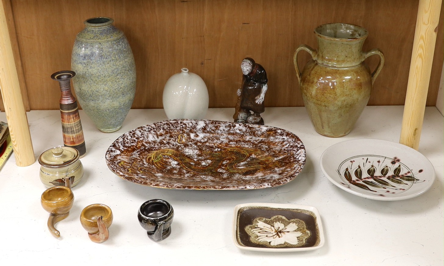A selection of various contemporary ceramics, to include, Marianne deTrey, Christ Aston, Rowena Kinsman and others